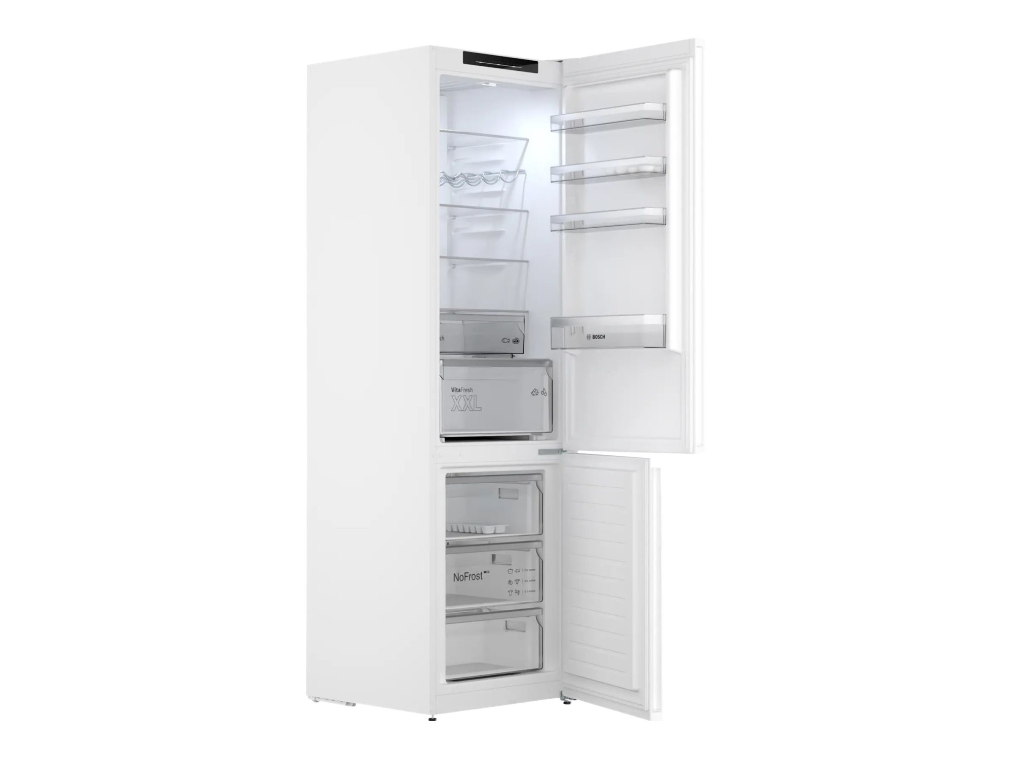 Bosch | Refrigerator | KGN392WDF Series 4 | Energy efficiency class D | Free standing | Combi | Height 203 cm | No Frost system | Fridge net capacity 260 L | Freezer net capacity 103 L | 35 dB | White - Image 9
