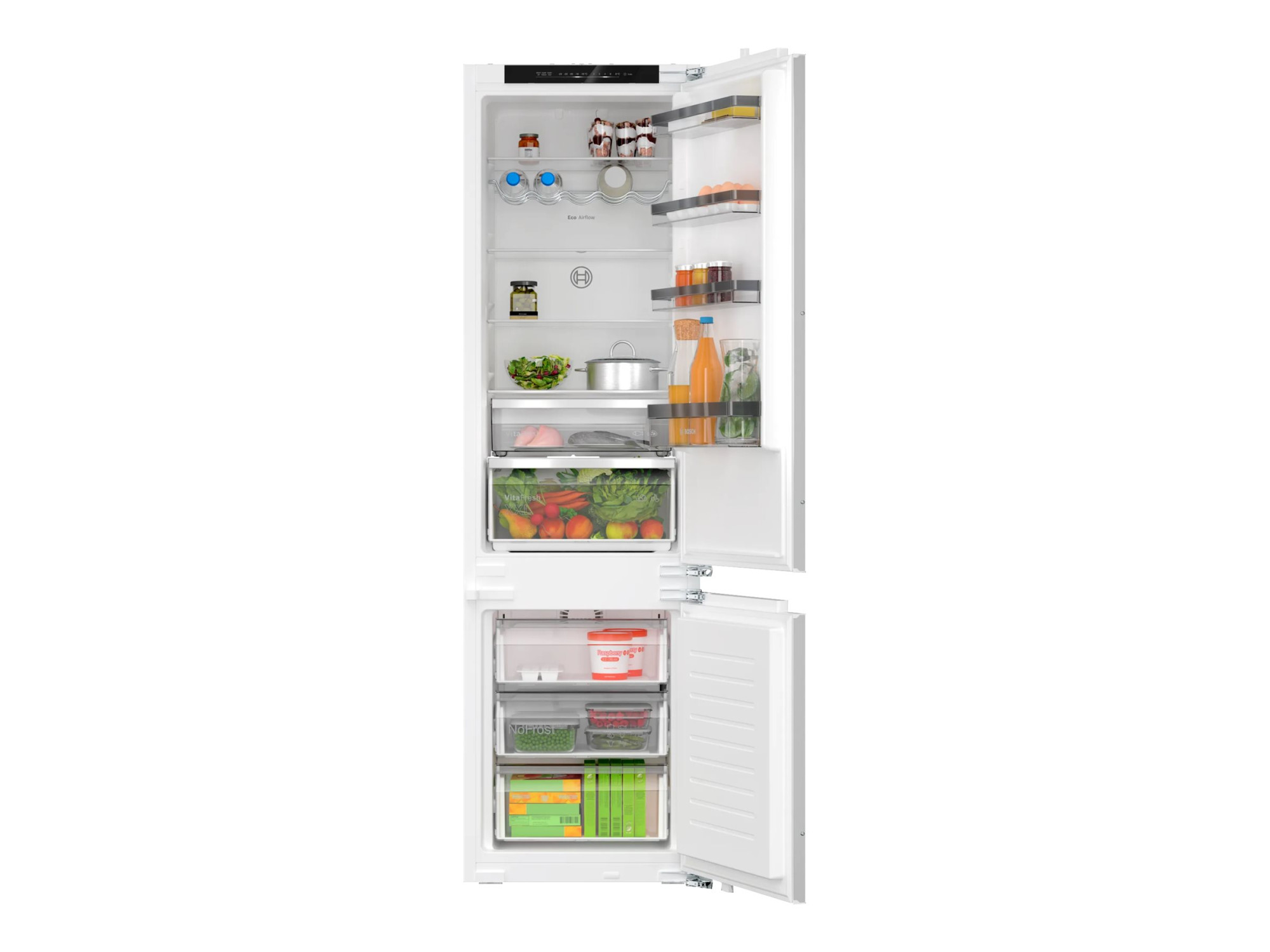 Bosch | Refrigerator | KIN96VFD0 | Energy efficiency class D | Built-in | Combi | Height 193.5 cm | No Frost system | Fridge net capacity 215 L | Freezer net capacity 75 L | Display | 34 dB