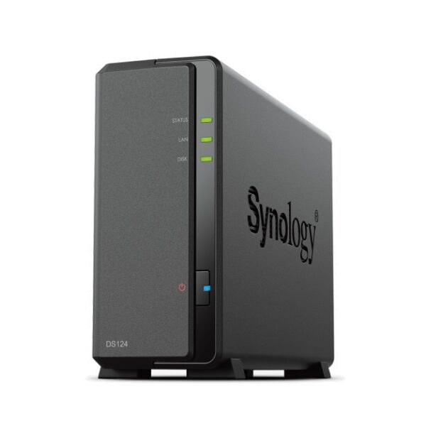 Synology | Tower NAS | DS124 | up to 1 HDD/SSD | Realtek | RTD1619B | Processor frequency 1.7 GHz | 1 GB | DDR4