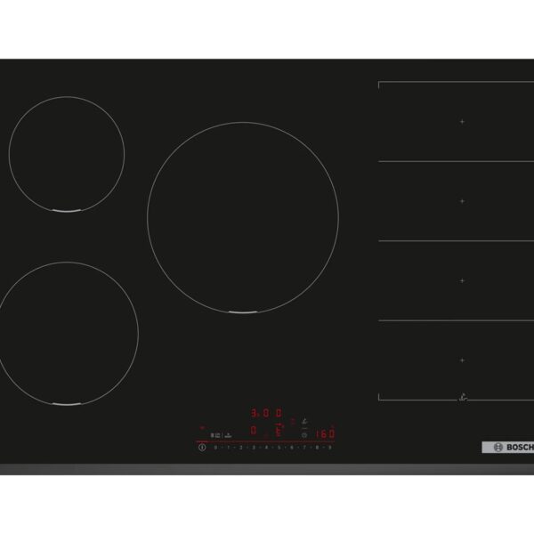 Bosch | Hob | PXV831HC1E | Induction | Number of burners/cooking zones 5 | Touch | Timer | Black
