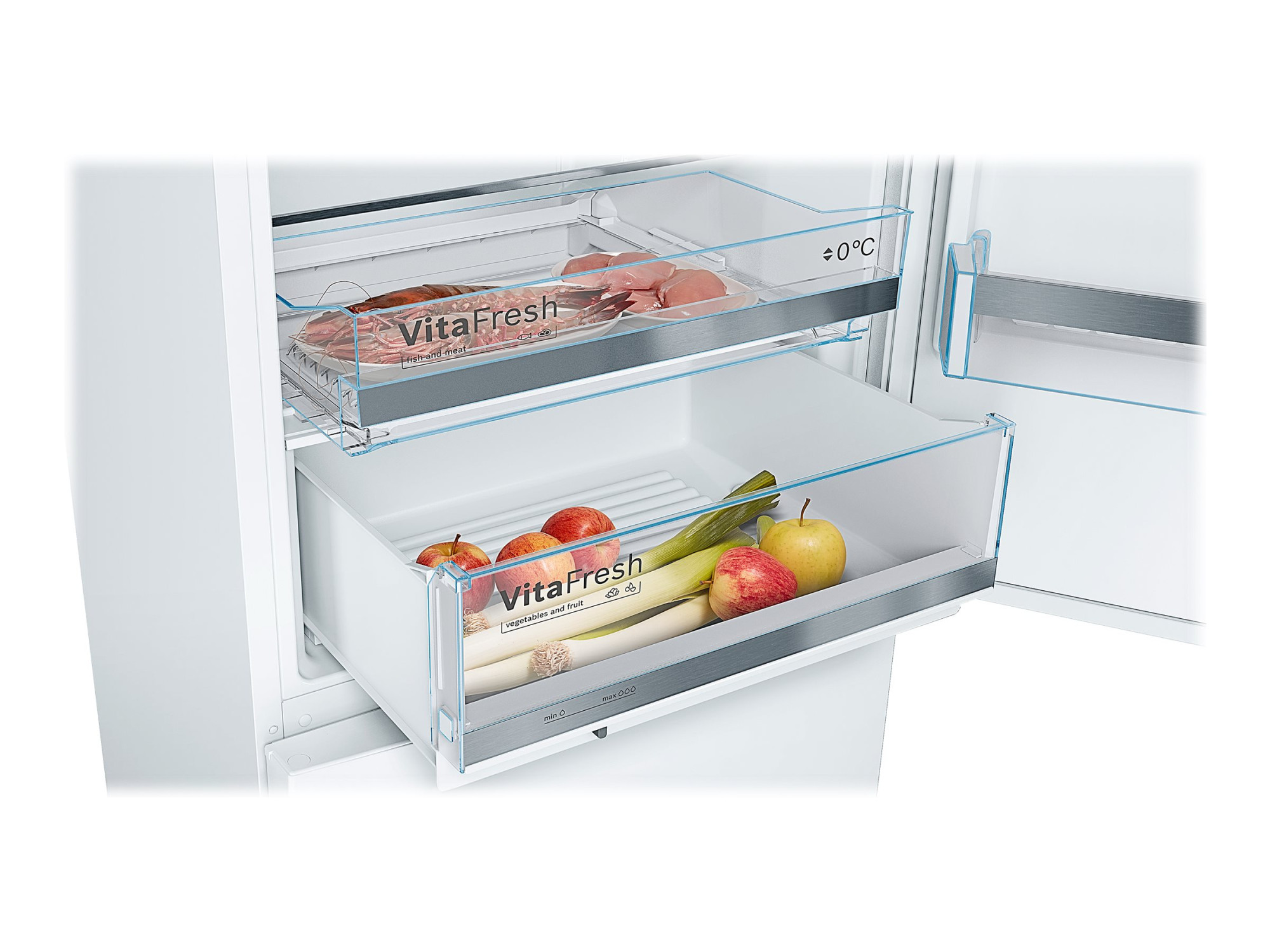 Bosch | Refrigerator | KGE49AWCA | Energy efficiency class C | Free standing | Combi | Height 201 cm | Fridge net capacity 302 L | Freezer net capacity 117 L | 38 dB | White - Image 10