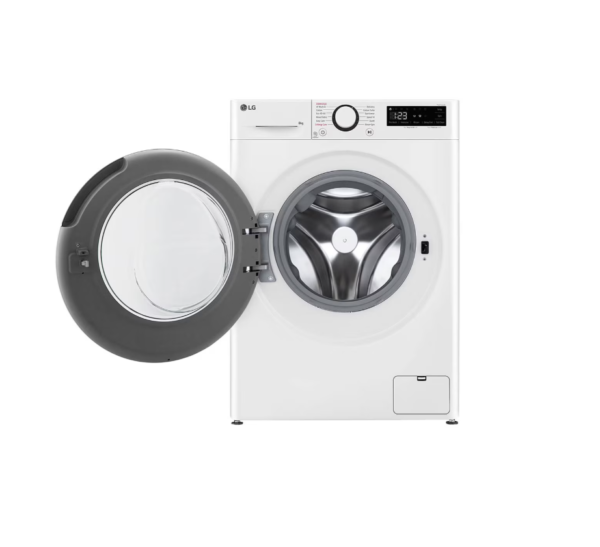 LG | Washing machine | F2WR508SWW | Energy efficiency class A-10% | Front loading | Washing capacity 8 kg | 1200 RPM | Depth 47.5 cm | Width 60 cm | Display | LED | Steam function | Direct drive | White - Image 3
