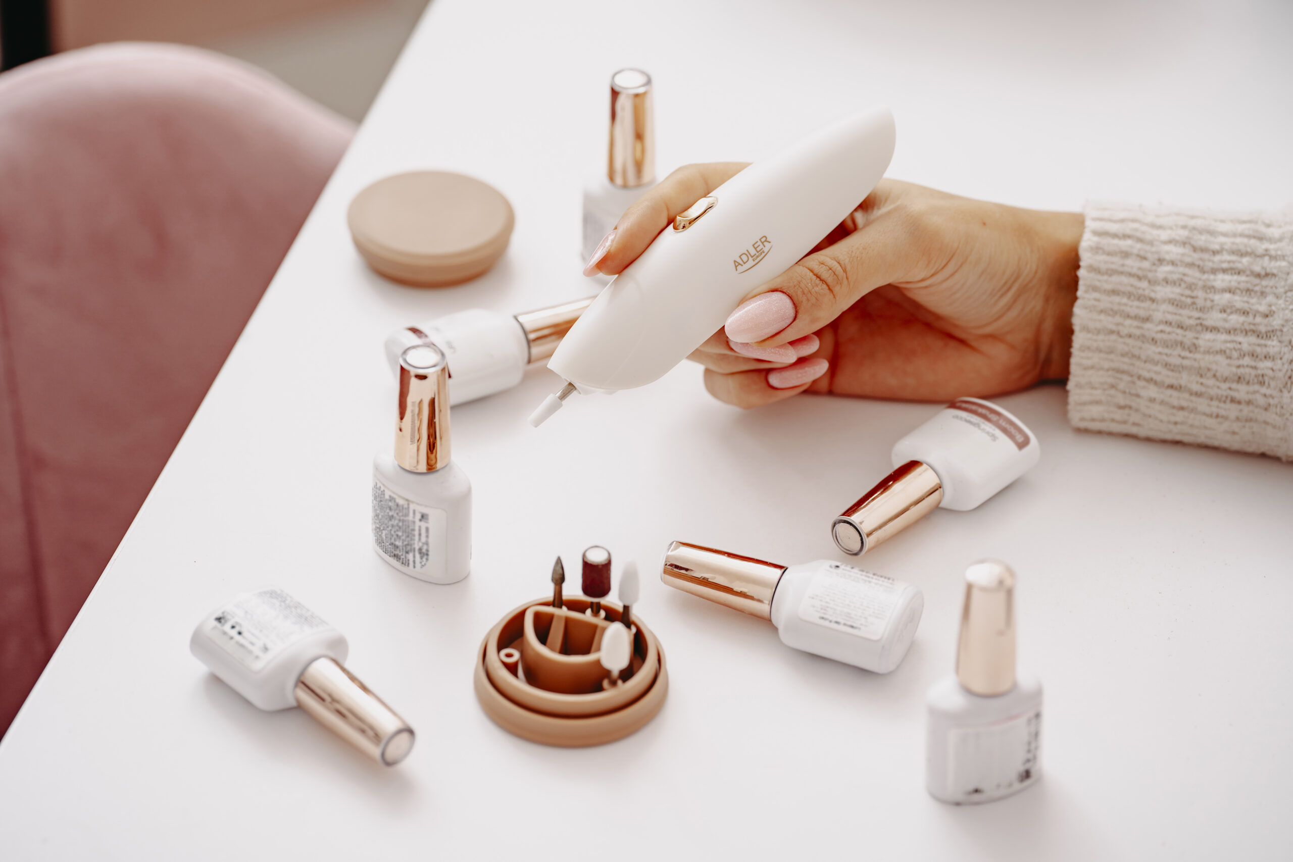 Adler | 5in1 Electric Nail Drill | AD 2179 | White - Image 11