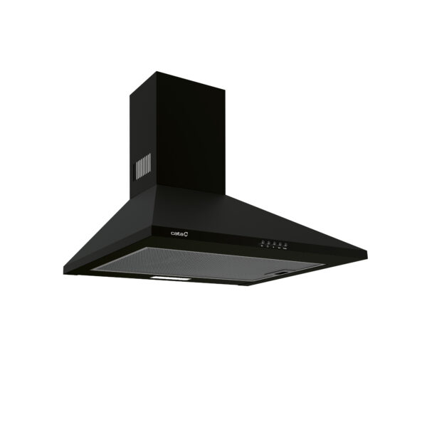CATA | Hood | OMEGA 600 BK | Wall mounted | Energy efficiency class C | Width 60 cm | 645 m³/h | Mechanical | LED | Black - Image 2