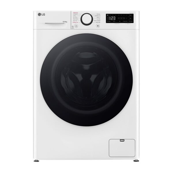 LG | Washing machine with dryer | F4DR510S0W | Energy efficiency class A/D | Front loading | Washing capacity 10 kg | 1400 RPM | Depth 57 cm | Width 60 cm | Display | LED | Drying system | Drying capacity 6 kg | Steam function | Direct drive | White