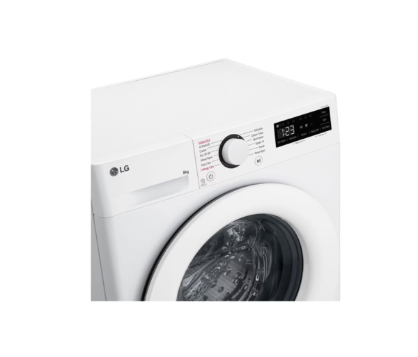 LG | Washing machine | F2WR508SWW | Energy efficiency class A-10% | Front loading | Washing capacity 8 kg | 1200 RPM | Depth 47.5 cm | Width 60 cm | Display | LED | Steam function | Direct drive | White - Image 4