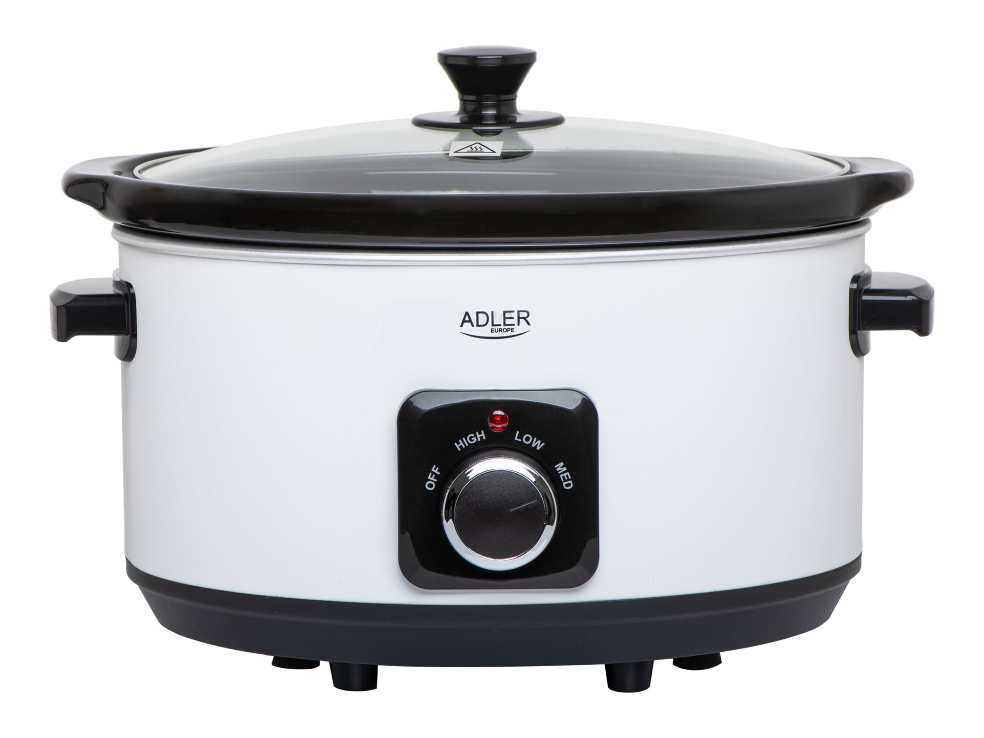Adler | Slow Cooker | AD 6413w | 290 W | 5.8 L | Number of programs 3 | White - Image 2