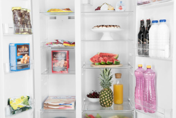 ETA | Refrigerator | ETA138890010EN | Energy efficiency class E | Free standing | Side by Side | Height 177 cm | No Frost system | Fridge net capacity 291 L | Freezer net capacity 151 L | Display | 39 dB | Stainless Steel - Image 6