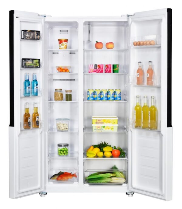 ETA | Refrigerator | ETA139790000EN | Energy efficiency class E | Free standing | Side by side | Height 177 cm | No Frost system | Fridge net capacity 291 L | Freezer net capacity 151 L | Display | 39 dB | White - Image 4