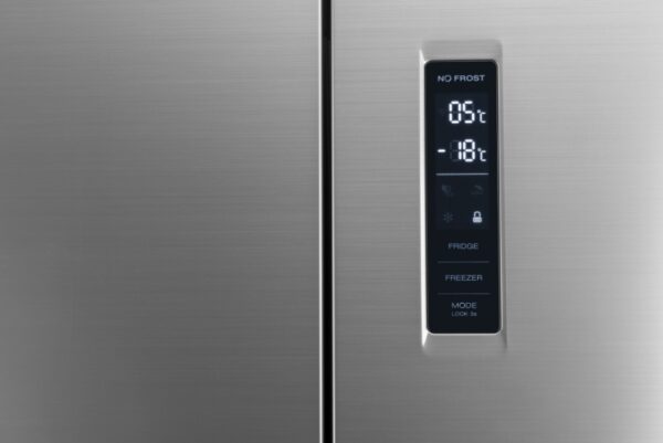 ETA | Refrigerator | ETA139090010DN | Energy efficiency class D | Free standing | Side by Side | Height 180 cm | No Frost system | Fridge net capacity 271 L | Freezer net capacity 150 L | Display | 39 dB | Stainless Steel - Image 9