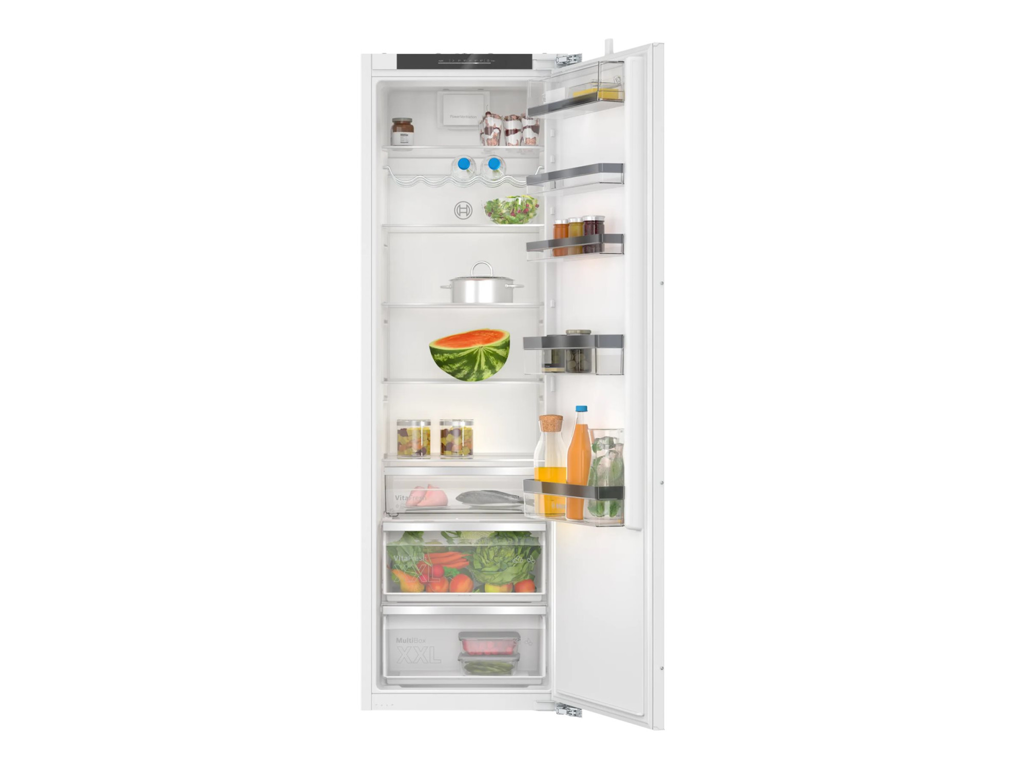 Bosch | Refrigerator | KIR81ADD0 | Energy efficiency class D | Built-in | Larder | Height 177.2 cm | Fridge net capacity 310 L | Display | 34 dB | White - Image 2