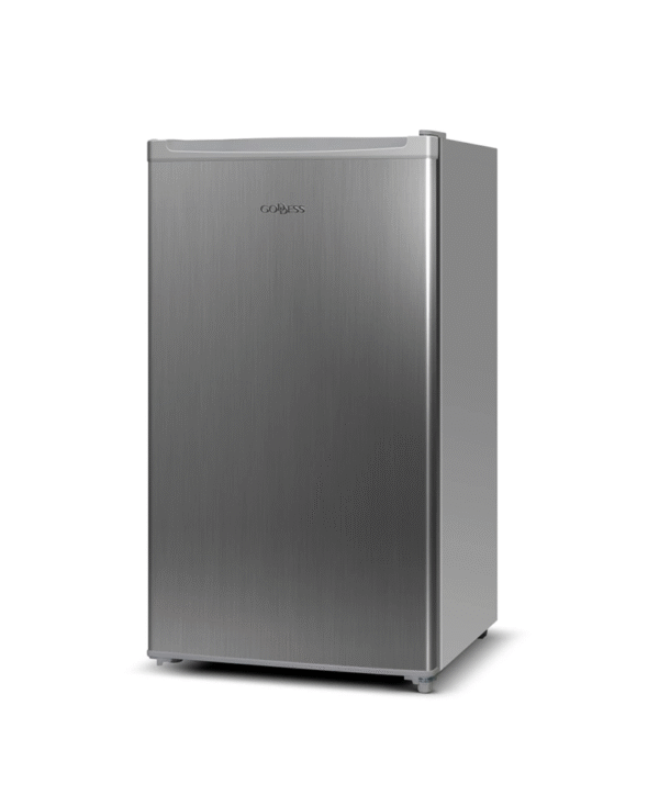 Goddess Refrigerator | GODRSE085GS8SSE | Energy efficiency class E | Free standing | Larder | Height 85 cm | Fridge net capacity 90 L | 39 dB | Silver - Image 2