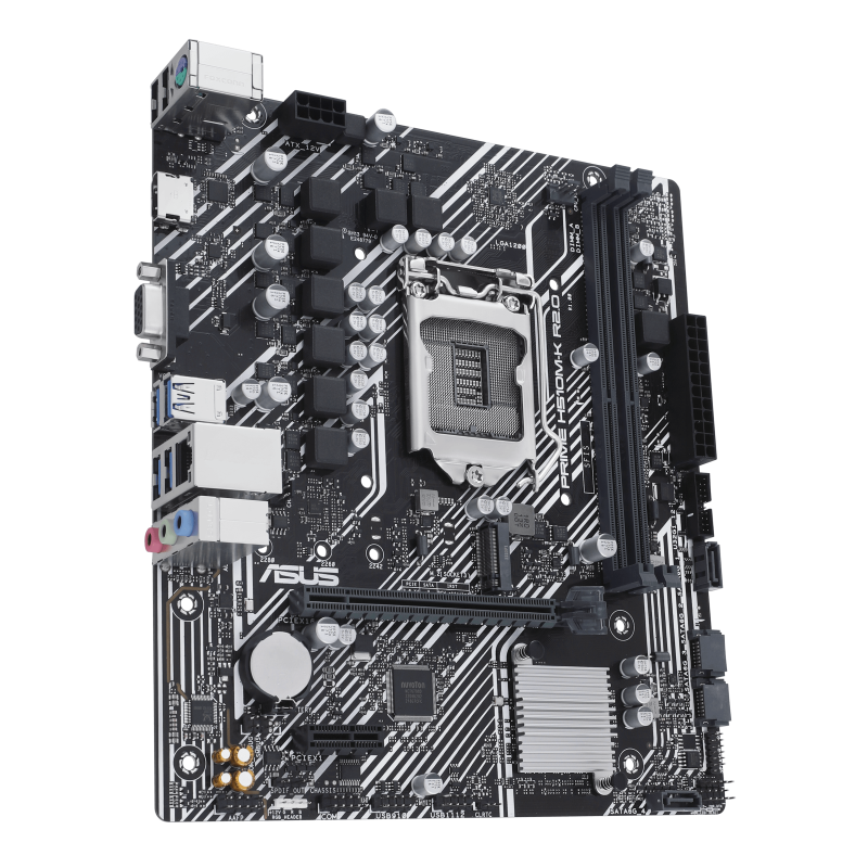 Asus | PRIME H510M-K R2.0 | Processor family Intel | Processor socket LGA1200 | DDR4 DIMM | Memory slots 2 | Supported hard disk drive interfaces SATA, M.2 | Number of SATA connectors 4 | Chipset Intel H470 | micro-ATX - Image 4