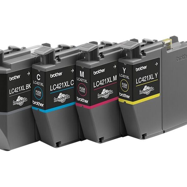 Brother LC421XLVAL Ink Cartridge Multipack | Brother Brother LC | LC421XLVAL | Brother LC421XL - 4-pack - XL - black, yellow, cyan, magenta - original - ink cartridge | Ink cartridge | Black, yellow, cyan, magenta