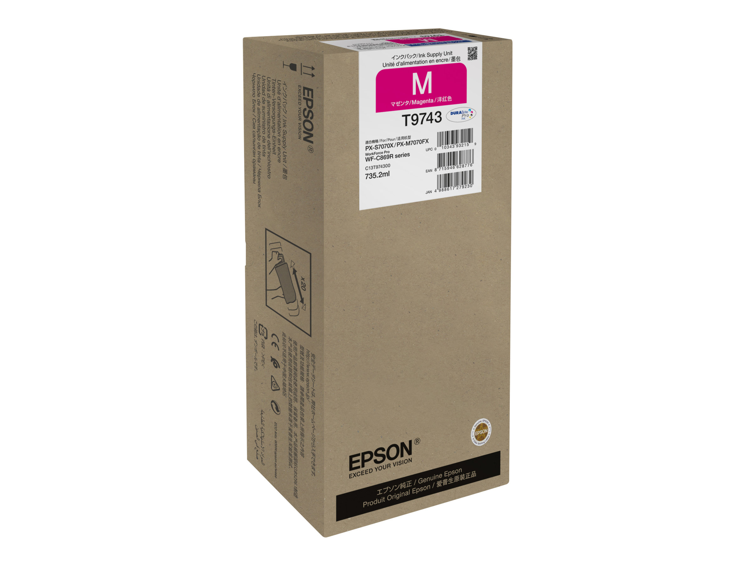 Epson WF-C869R Magenta XXL Ink WorkForce Pro T97430N | Epson C13T97430N | Epson T9743 - XXL size - magenta - original - ink cartridge | Ink cartridge | Magenta - Image 3
