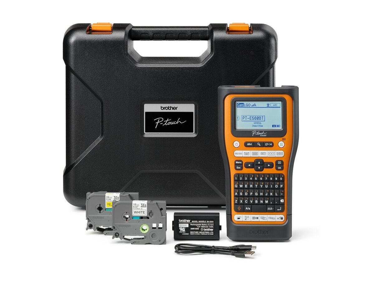 Brother PT-E560BTVP | Thermal | Label Printer | Maximum ISO A-series paper size Other | Orange / Black - Image 8
