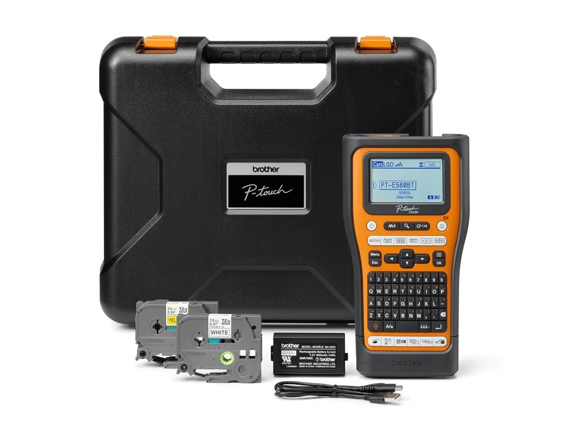 Brother PT-E560BTVP | Thermal | Label Printer | Maximum ISO A-series paper size Other | Orange / Black - Image 9