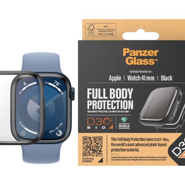 PanzerGlass | Screen protector | Apple | Watch Series 9 with D30, 41mm | Glass | Black
