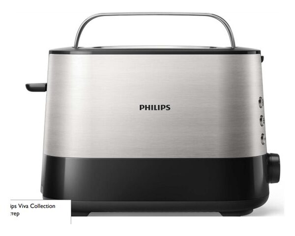 Philips | Toaster | HD2635/90 Viva Collection | Number of slots 2 | Housing material Metal/Plastic | Stainless Steel/Black