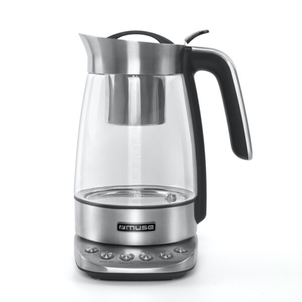 Muse MS-320T | Tea Kettle | 2200 W | 1.2 L | Stainless steel | 360° rotational base | Stainless steel/Black