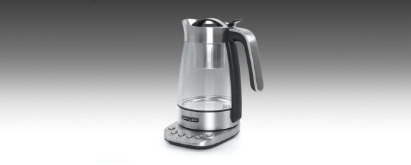 Muse MS-320T | Tea Kettle | 2200 W | 1.2 L | Stainless steel | 360° rotational base | Stainless steel/Black - Image 2