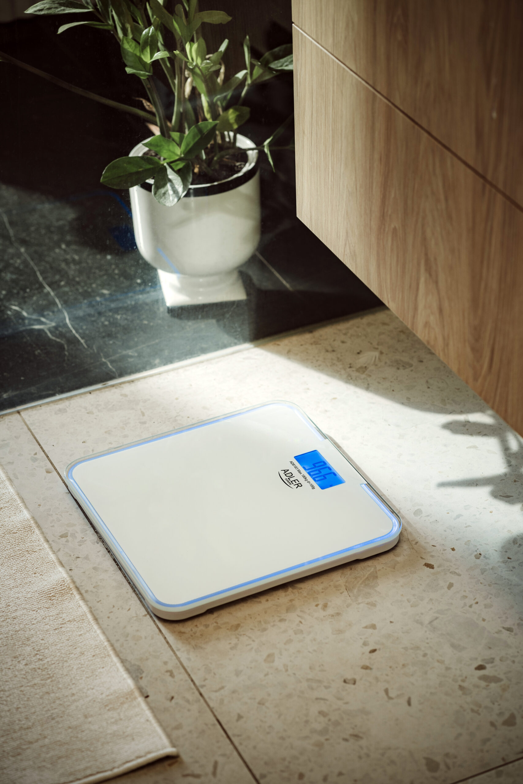 Adler | Bathroom Scale | AD 8183 | Maximum weight (capacity) 180 kg | Accuracy 100 g | White - Image 7