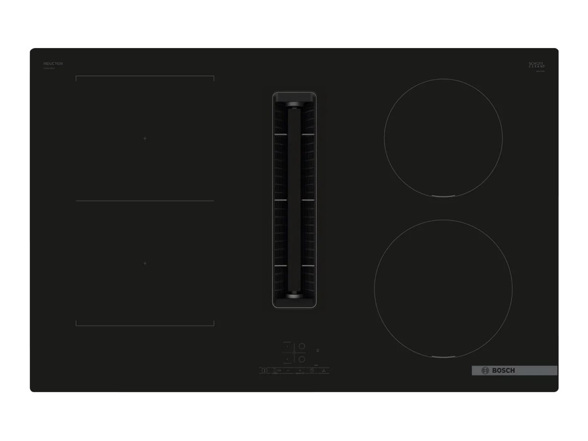 Bosch | PVS811B16E | Induction hob with integrated ventilation system | 80 cm | Number of burners/cooking zones 4 | B | Black | Touch