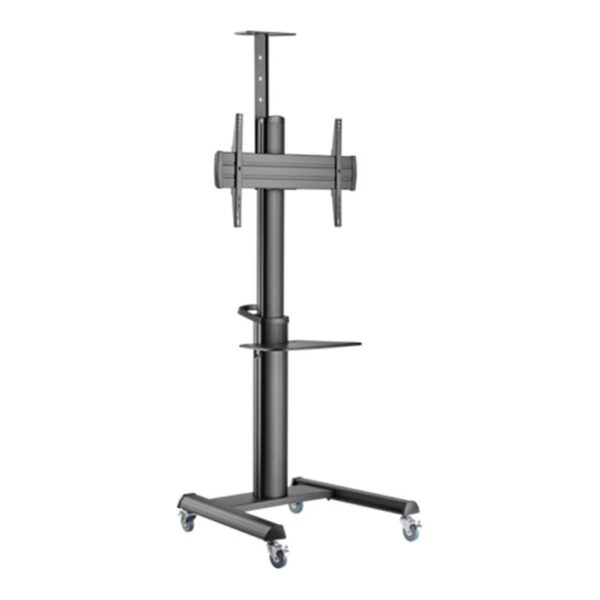 Gembird Aluminum TV floor stand with caster wheels, 37" - 70", black | Gembird