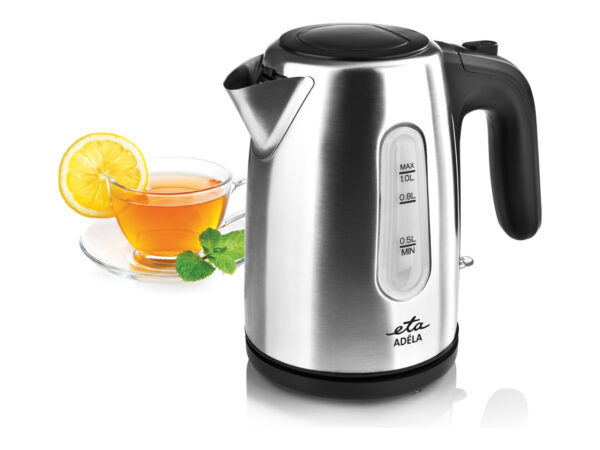 ETA Kettle | ETA160490000 ADÉLA | Electric | 1600 W | 1 L | Stainless Steel | 360° rotational base | Stainless Steel - Image 2