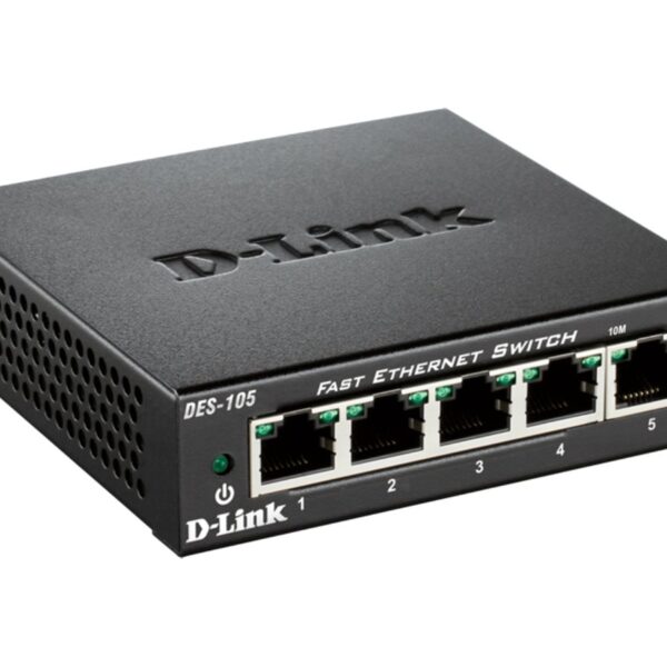 D-Link 5-Port Fast Ethernet Switch | DES-105/E | Desktop