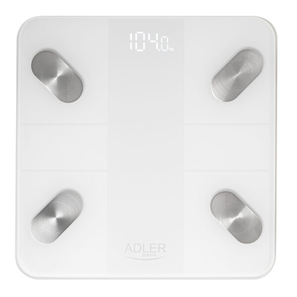Adler | Smart Bathroom Scale | AD 8186w | Maximum weight (capacity) 180 kg | Accuracy 100 g | Body Mass Index (BMI) measuring | White