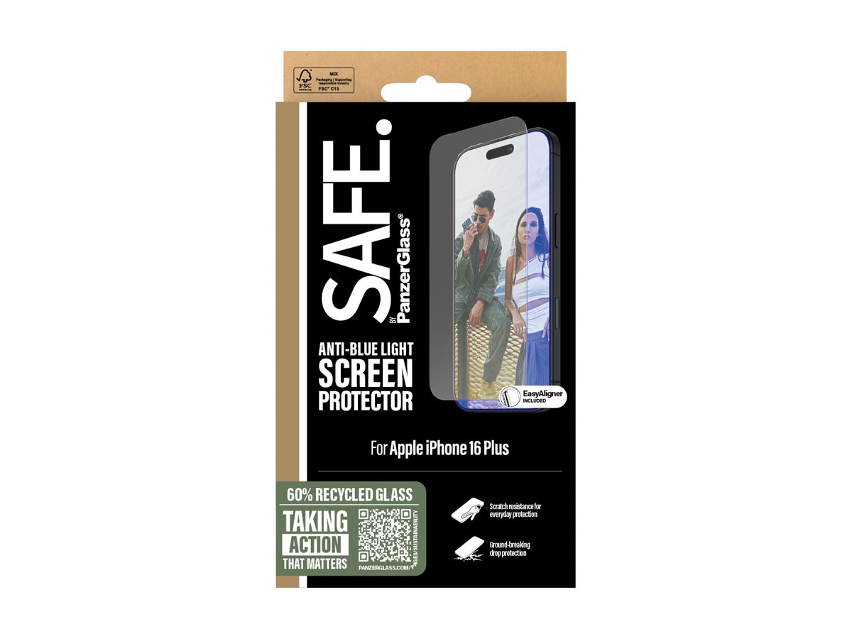 PanzerGlass SAFE by PanzerGlass EyeCare | Screen protector | Apple | iPhone 16 Plus | Glass | Transparent | Ultra-Wide Fit - Image 5
