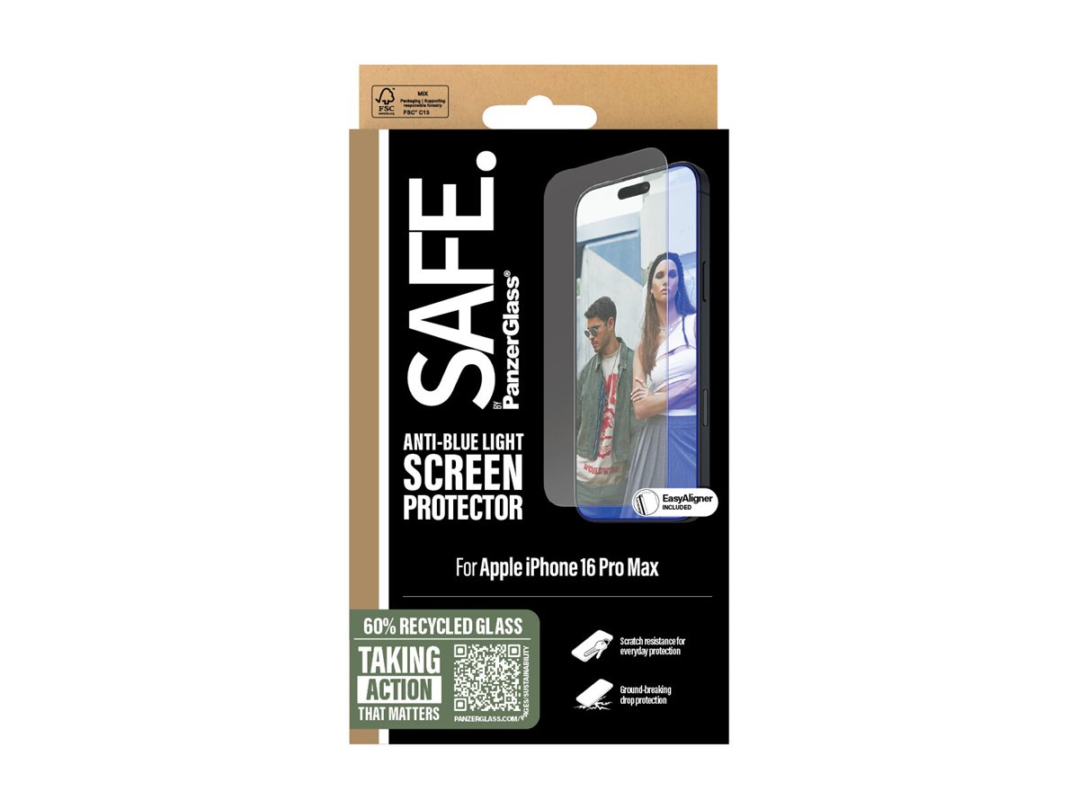 PanzerGlass SAFE by PanzerGlass EyeCare | Screen protector | Apple | iPhone 16 Pro Max | Glass | Transparent | Ultra-Wide Fit - Image 5