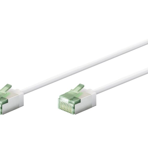 Goobay 74357 Ultra-Flexible CAT 8.1 Patch Cable, Slim, U/FTP, 0.15 m, White | Goobay