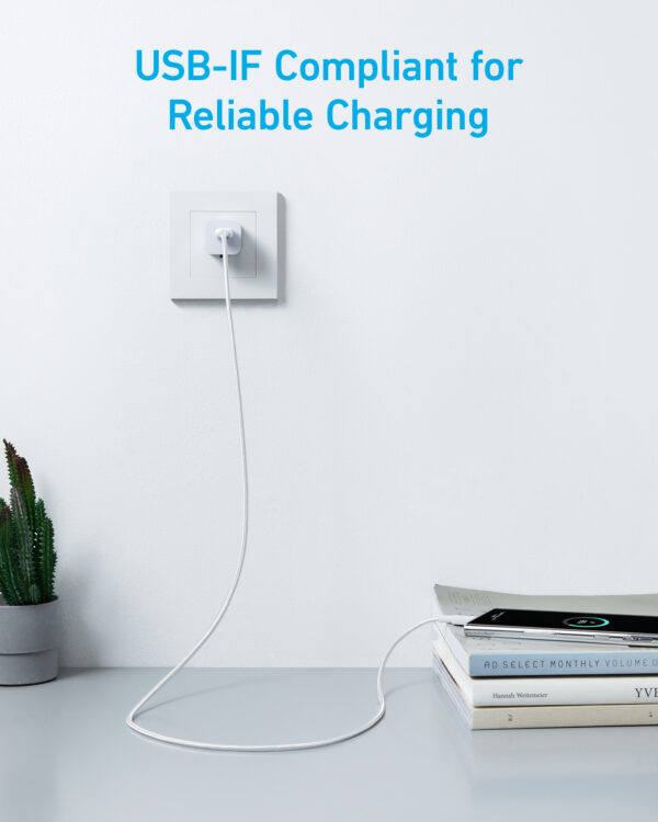 Anker 322 Nylon Cable, White | A81H5G21 | USB-A to USB-C - Image 3