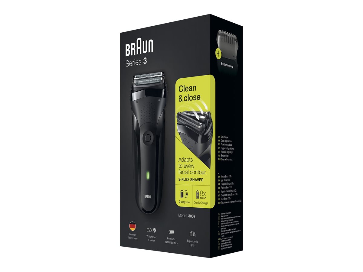 Braun | Shaver | 300s | Operating time (max) 30 min | Black/Green - Image 7