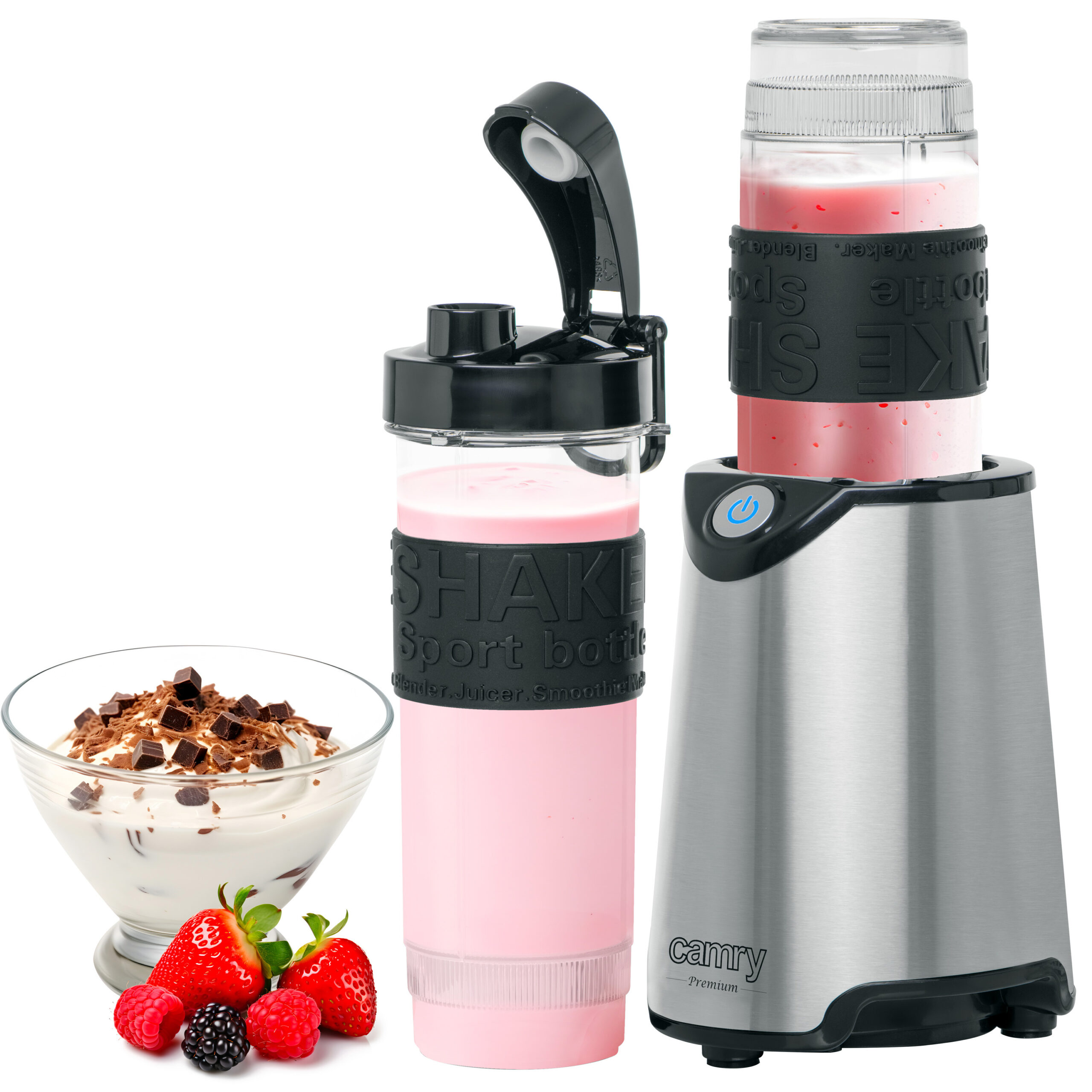 Camry | Personal Blender | CR 4069i | Tabletop | 500 W | Jar material Plastic | Jar capacity 0.4 + 0.57 L | Ice crushing | Stainless Steel - Image 7