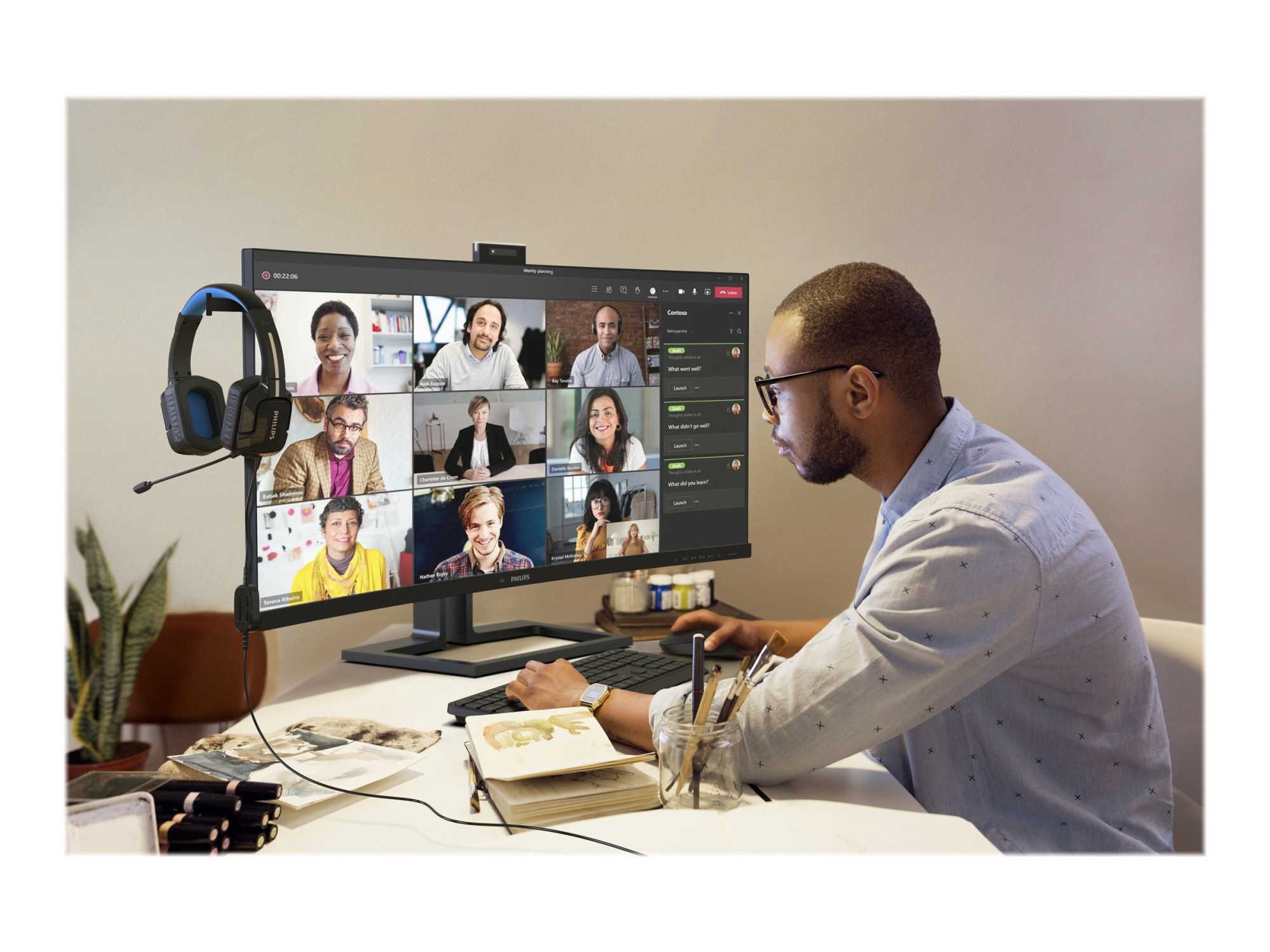 Philips | Monitor | 40B1U6903CH/00 | 40 " | IPS | 5K2K | 21:9 | 75 Hz | 4 ms | 5120 x 2160 | 300 cd/m² | HDMI ports quantity 2 - Image 36