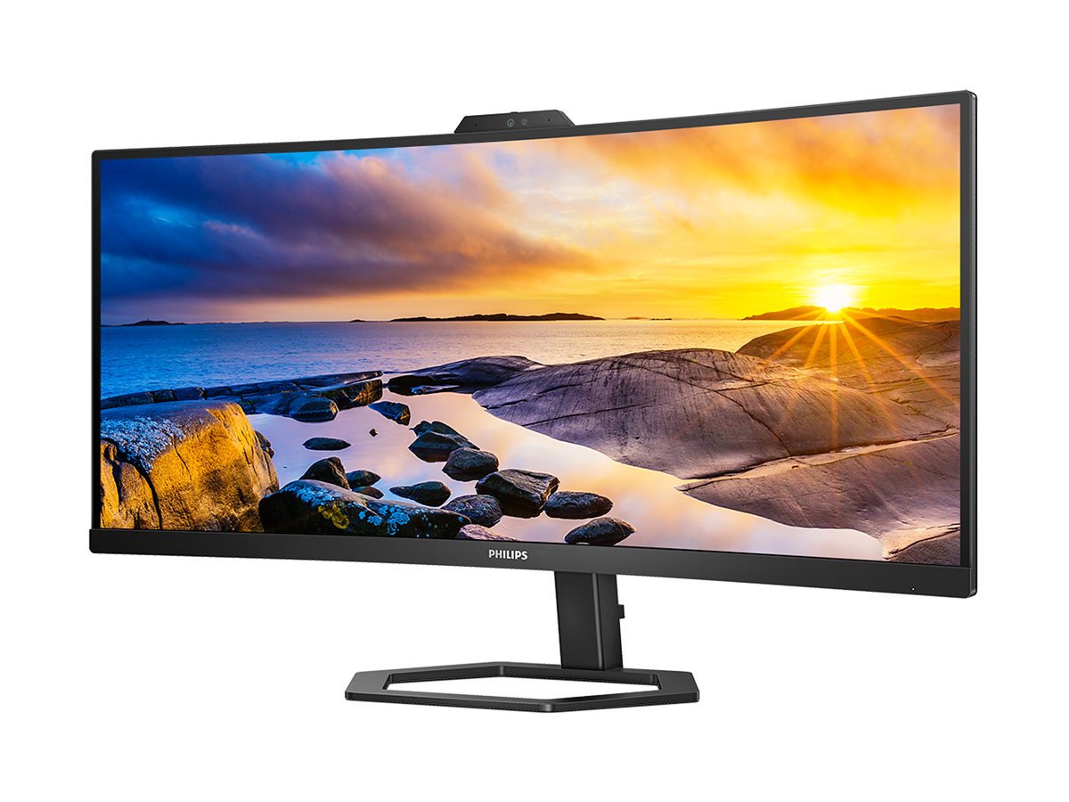 Philips | Monitor with Windows Hello Webcam | 34E1C5600HE/00 | 34 " | VA | 21:9 | 100 Hz | 4 ms | 3440 x 1440 pixels | 300 cd/m² | HDMI ports quantity 1 | Black | Warranty 36 month(s) - Image 4
