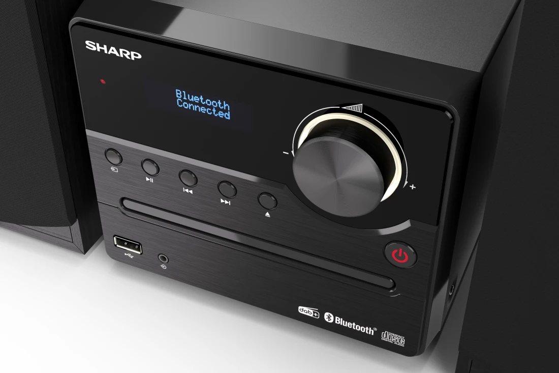 Sharp XL-B517D(BK) Hi-Fi Micro System, CD/FM/USB/Bluetooth v5.0, Aux-in, 45W, Black | Sharp | Hi-Fi Micro System | XL-B517D(BK) | Black | USB port | AUX in | Bluetooth | CD player | FM radio | Wireless connection - Image 9