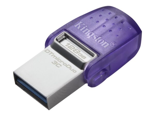 Kingston | DataTraveler | DT Micro Duo 3C | 128 GB | USB Type-C and Type-A | Purple - Image 2