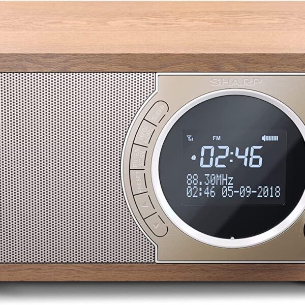 Sharp DR-450(BR) Digital Radio, FM/DAB/DAB+, Bluetooth 4.2, Alarm function, Brown | Sharp | Digital Radio | DR-450(BR) | Bluetooth | Brown