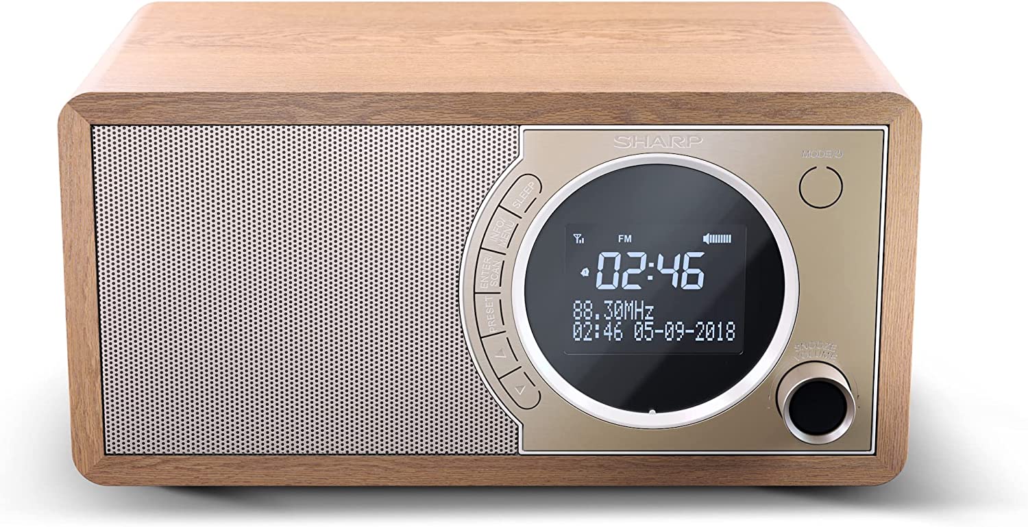 Sharp DR-450(BR) Digital Radio, FM/DAB/DAB+, Bluetooth 4.2, Alarm function, Brown | Sharp | Digital Radio | DR-450(BR) | Bluetooth | Brown
