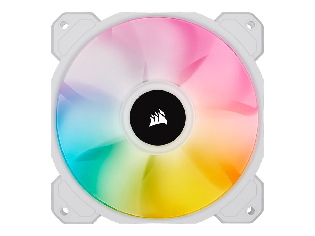 Corsair | 120mm White PWM Fan, Triple Pack with Lighting Node CORE | iCUE SP120 RGB ELITE Performance | Case Fan - Image 3