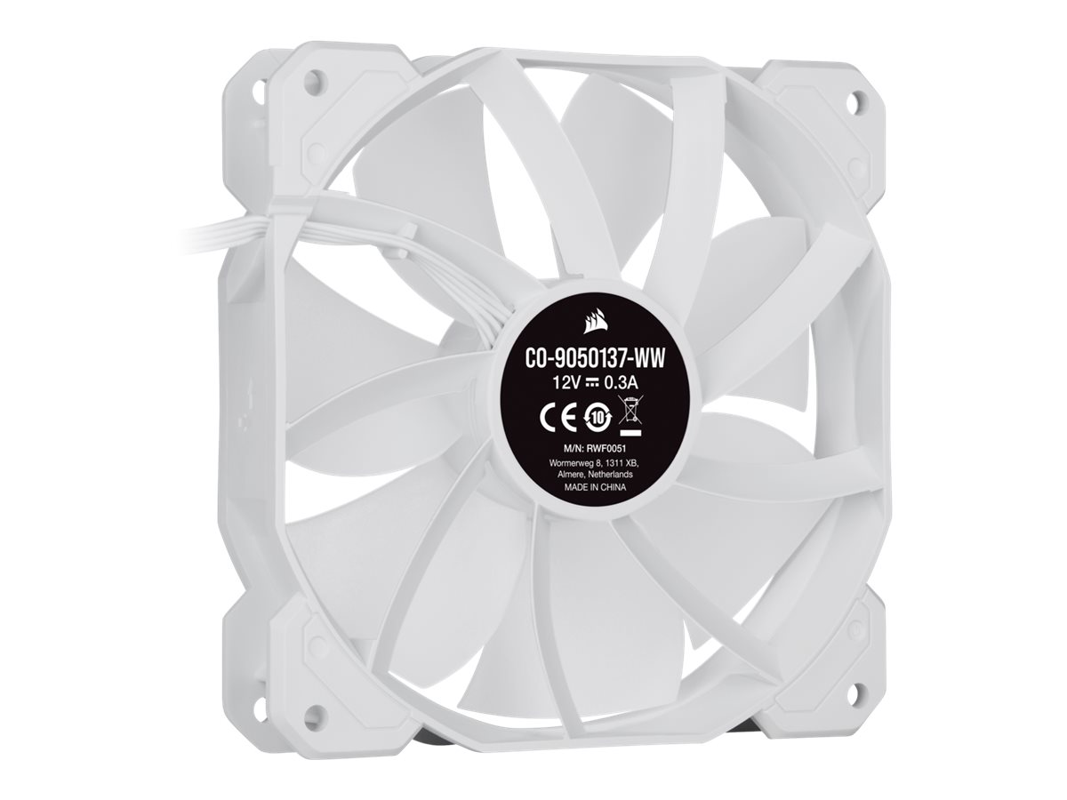 Corsair | 120mm White PWM Fan, Triple Pack with Lighting Node CORE | iCUE SP120 RGB ELITE Performance | Case Fan - Image 8