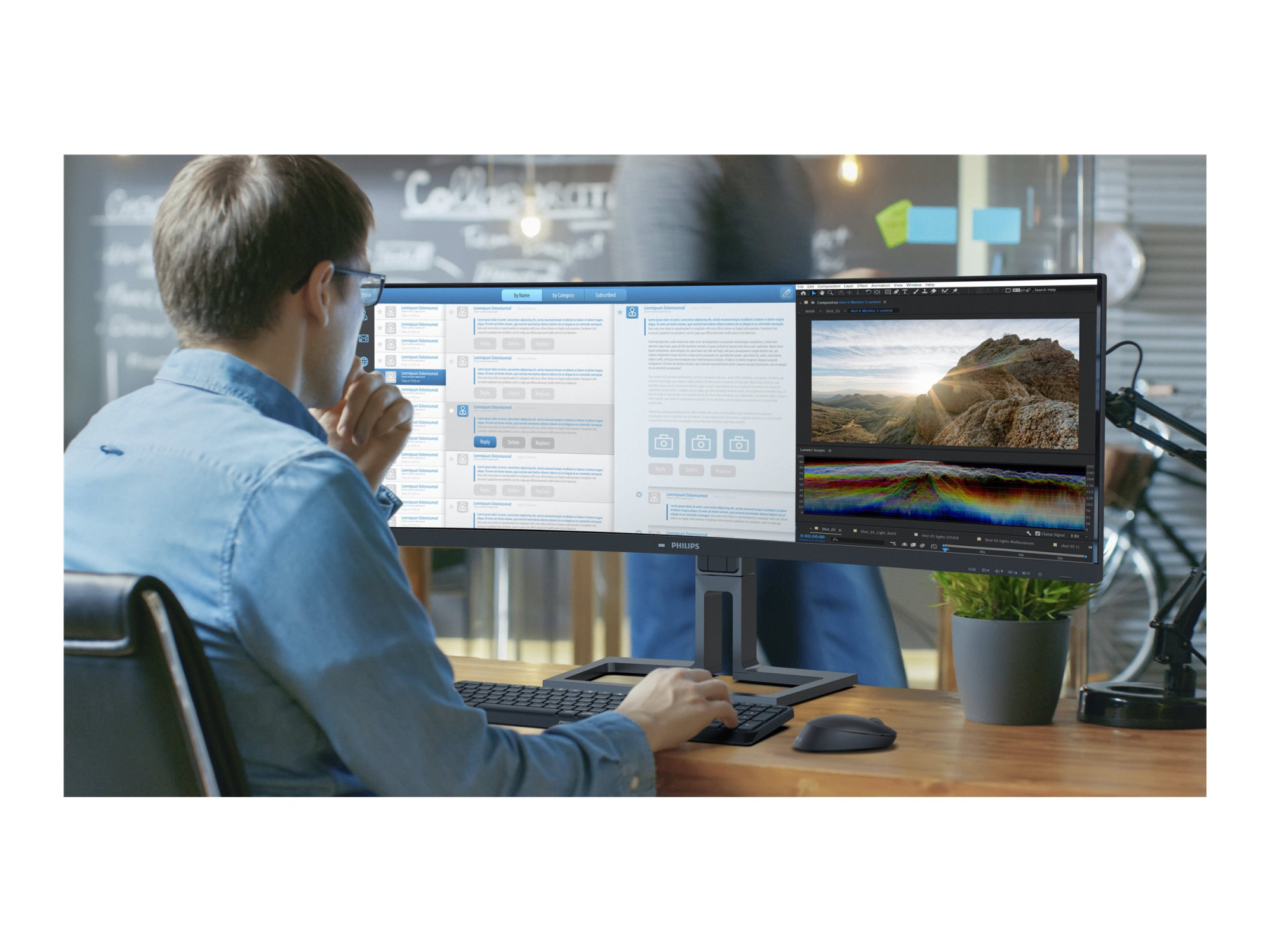 Philips | Curved Business Monitor | 45B1U6900C/00 | 44.5 " | VA | HDR | 32:9 | 75 Hz | 4 ms | 5120 x 1440 pixels | 450 cd/m² | HDMI ports quantity 2 | Black | Warranty 24 month(s) - Image 24