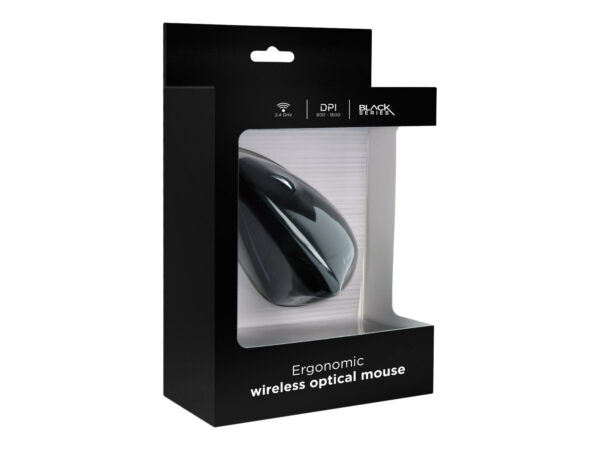 Gembird | MUSW-ERGO-01 | 2.4GHz Wireless Optical Mouse | Optical Mouse | USB | Black - Image 6