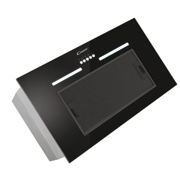 Candy | Hood | CPY5MBG | Canopy | Energy efficiency class C | Width 52 cm | 298 m³/h | Mechanical control | LED | Black Glass