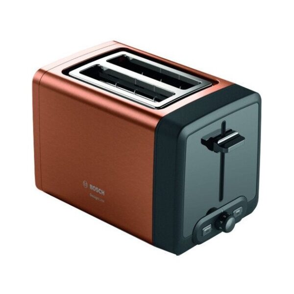 Bosch | DesignLine Toaster | TAT4P429 | Power 970 W | Number of slots 2 | Housing material Stainless Steel | Copper/Black