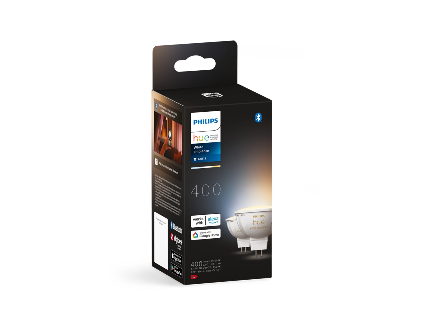 Philips Hue WA 12V MR16, 2pcs pack | GU5.3 | 5.1 W | Warm to cool white light - Image 5